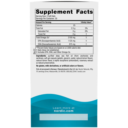 Nordic Naturals Ultimate Omega 2X 2150mg Lemon 90 Soft Gels Pack of 2