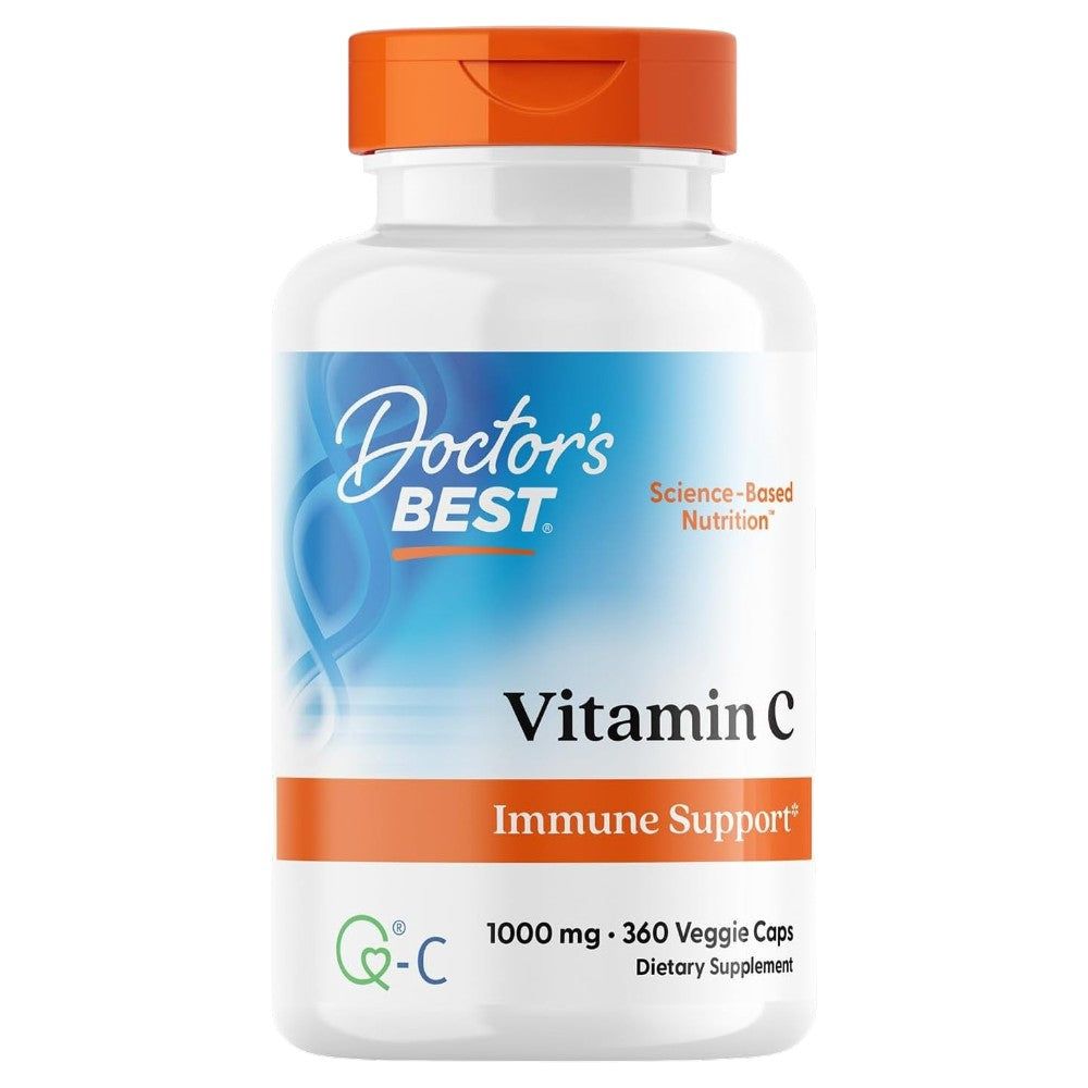 Doctor's Best Vitamin C 1000mg, bottle packaging, unflavoured, 1000mg, 360 veggie capsules