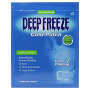 Deep Freeze Cold Patch cooling therapy patch sachet packaging 1 count front product image