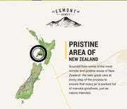 Egmont New Zealand Manuka Honey UMF 12+ pristine area of New Zealand