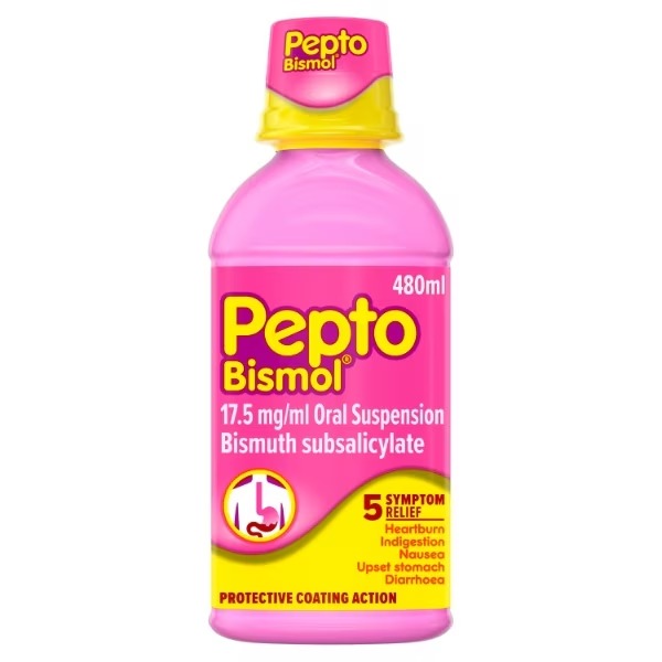 Pepto Bismol Original liquid digestive remedy bottle original flavour 480ml