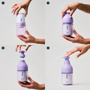 Fussy Refillable Natural Body Wash Lavender Fields lavender geranium vetiver fragrance 320ml bottle and refill how to use