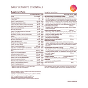 IM8 Daily Ultimate Essentials Mango & Passion Fruit nutrition facts and ingredients 30 sachets