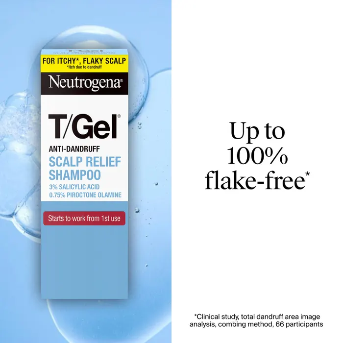 Front image: Neutrogena T/Gel anti-dandruff shampoo box liquid 250ml