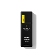 Lumin Daily Defense Face Serum for Men, 15mL bottle, on white background.
