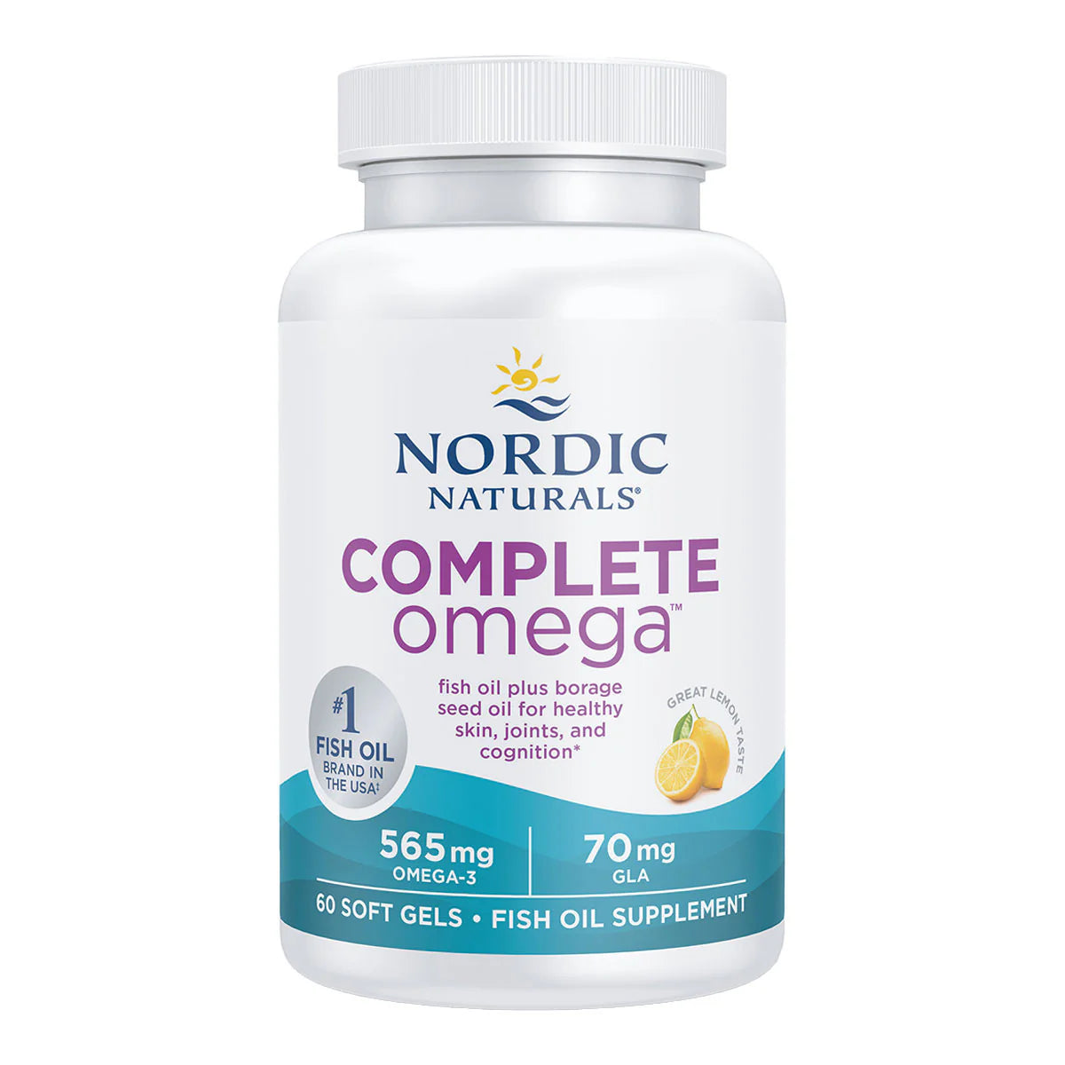 Nordic Naturals Complete Omega softgels - 565 mg Omega 3 met GLA Citroen