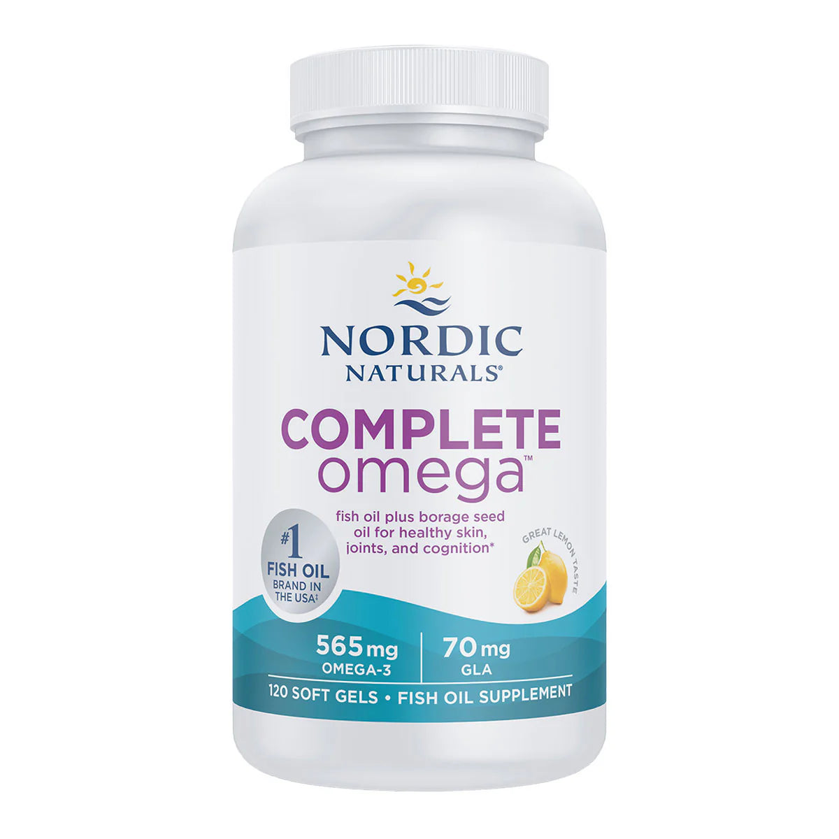 Nordic Naturals Complete Omega 565mg Lemon 120 Soft Gels Pack of 2