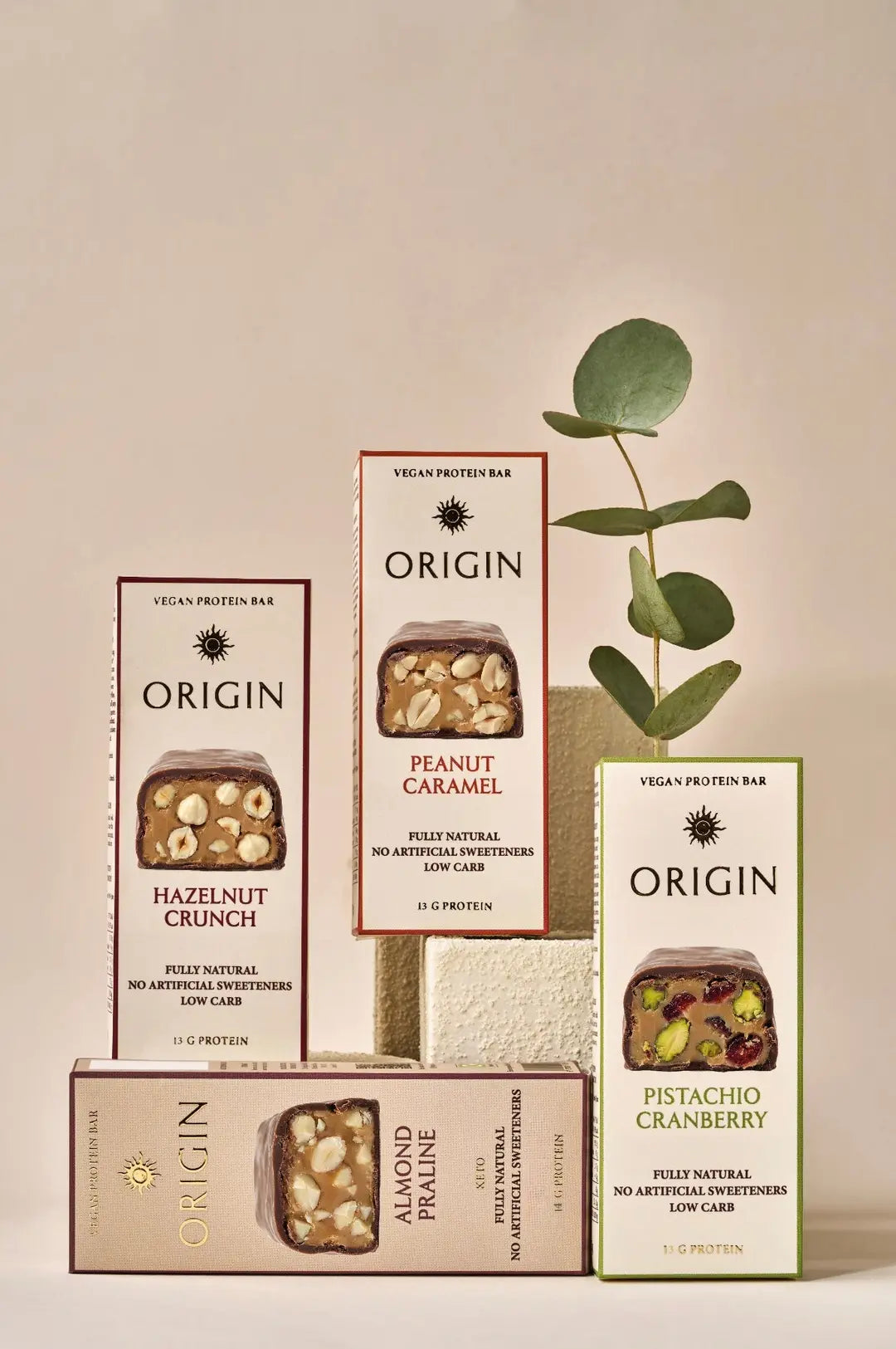 Origin Hazelnut Crunch Vegan Protein Bar 45g & other variants