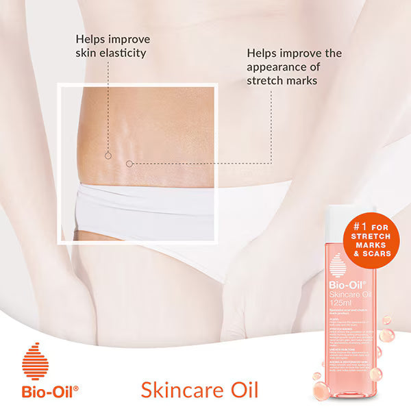 Bio-Oil Skincare Oil, plastic bottle packaging, fragranced formula, 125ml, face and body skincare use