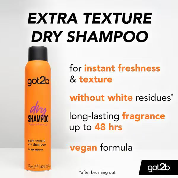 got2b Dry Shampoo Extra Texture aerosol spray can 200ml ingredients and product information