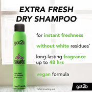 got2b Dry Shampoo Extra Fresh aerosol spray can 200ml ingredients and product information
