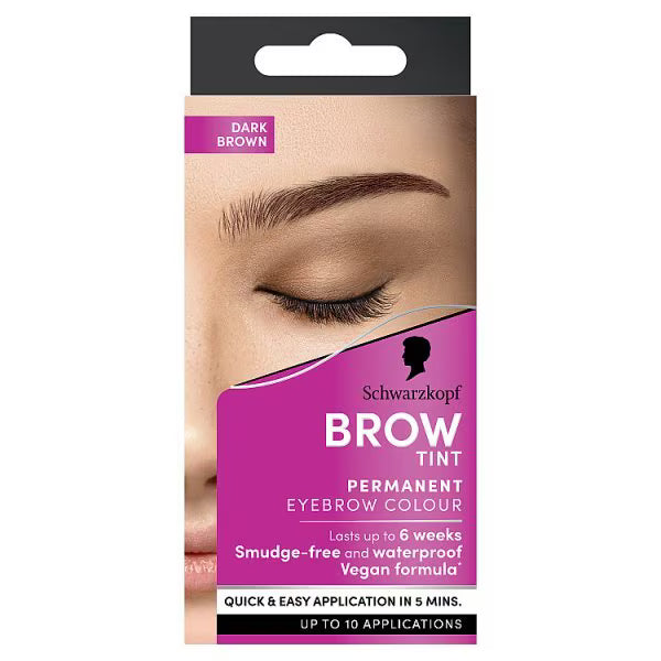 Schwarzkopf Brow Tint Dark Brown Permanent Eyebrow Tint Kit
