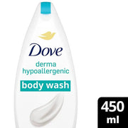Dove Derma Hypoallergenic Body Wash, Fragrance Free - 450ml
