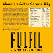 Fulfil Chocolate Salted Caramel protein bar nutrition and ingredients 15 x 55g