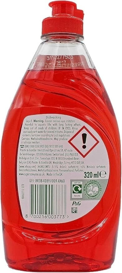 Fairy Clean & Fresh Pomegranate & Grapefruit Washing Up Liquid 320ml