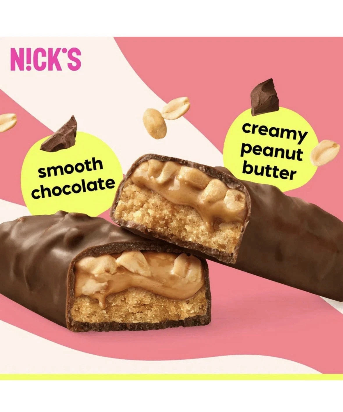 Nick's Peanut Butter & Caramel Chocolate Protein Bar Variety Pack 12x50g