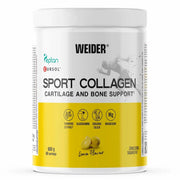 Weider Sport Collagen supplement container with lemon flavor on a white background