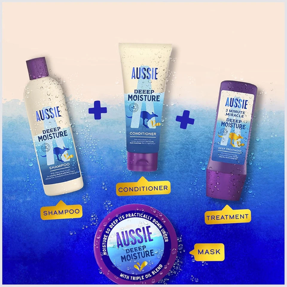 Aussie Deeep Moisture Hair Mask Vegan 450ml Routine