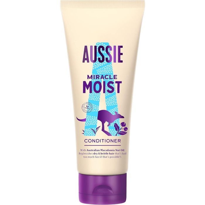 Aussie Miracle Moist Conditioner hair care bottle with macadamia nut oil 200ml