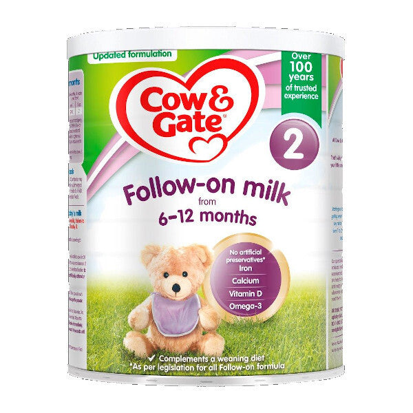 Front image: Cow and Gate Follow On Milk Powder Stage 2 baby formula 700g pack 6-12 months